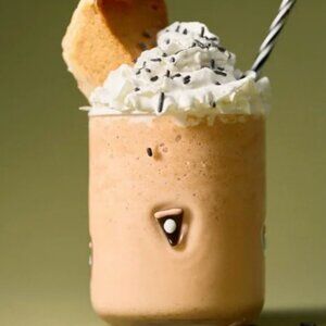 NIB anthro icon juice glass- pumpkin pie